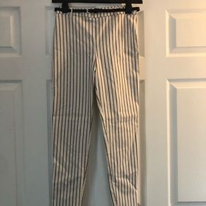 White striped pants